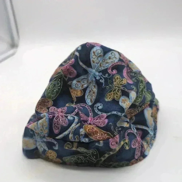 Sparkling Earth Scrub Cap blue paisley dragon flies one size - Picture 2 of 6